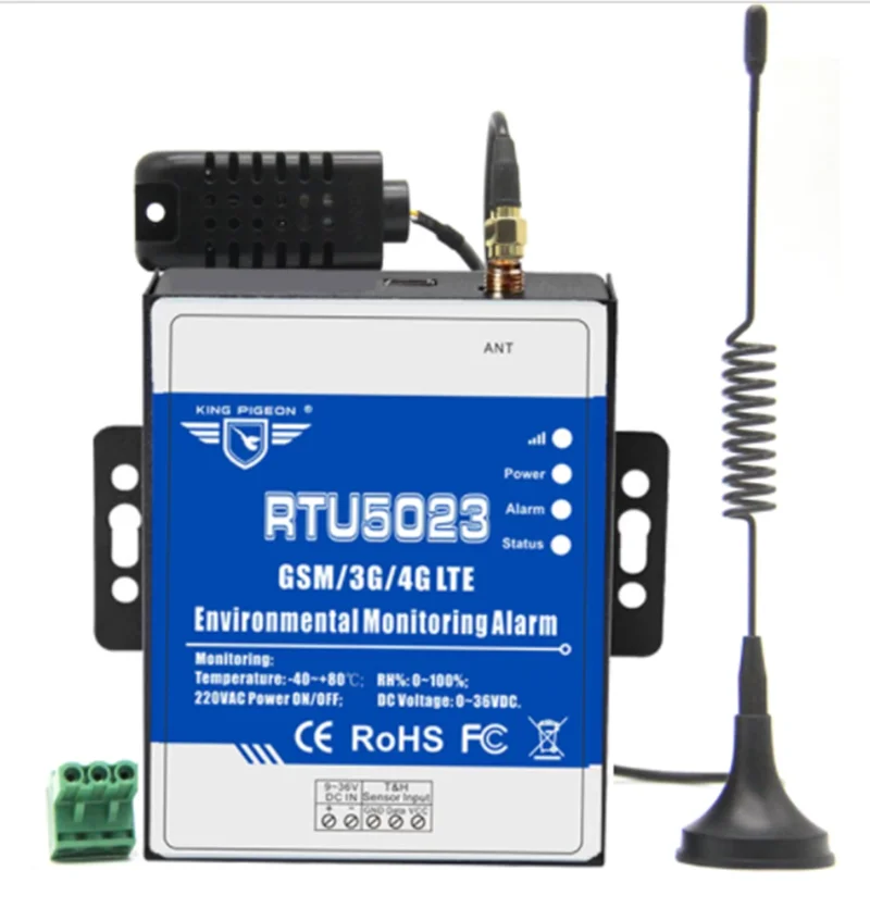 

RTU5023 GSM 3G 4G RTU Temperature Humidity Alarm AC/DC Power Lost Alert Remote Monitor Support Timer Report APP