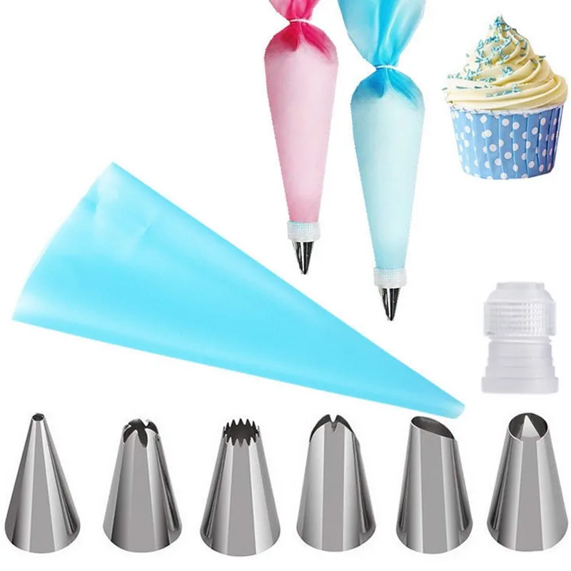12 дюймов силиконовая насадка для айсинга Крем кондитерский мешок + 24 шт.