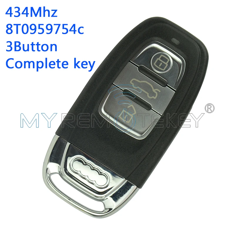 Remtekey 5 шт. 8T0959754C 434 МГц 3 кнопки умный дистанционный Автомобильный ключ для Audi A4 A6 Q5