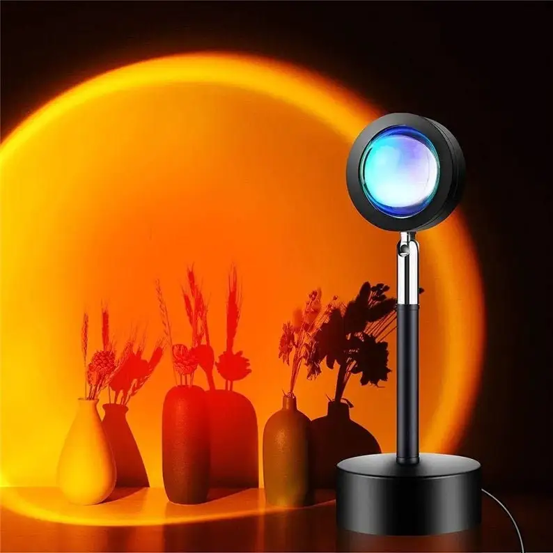 Sunset Projection NightLights Live Broadcast Background Like Galaxy Projector Atmosphere Rainbow Lamp Decoration For Bedroom
