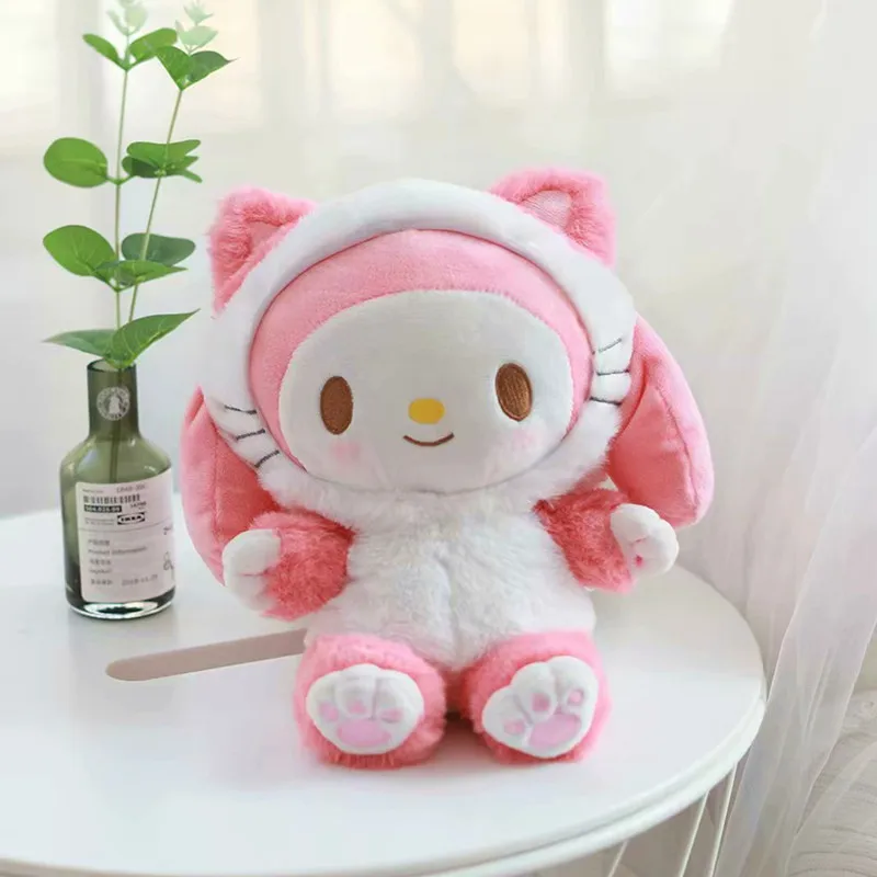 1 шт. my melody cosplay cat my melody Мягкие плюшевые сумки игрушки cinnamoroll плюшевые кошельки для девочек Подарки - Цвет: melody doll
