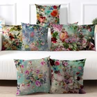 Цветочная Подушка, декоративная наволочка декоративные подушки дивана Рождественский Kussenhoes дом украшения дома подушка в скандинавском стиле крышка