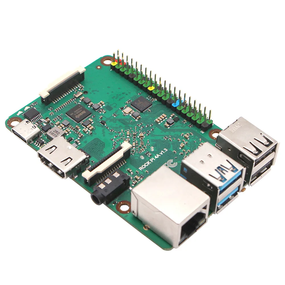 Плата Rockchip ROCK PI 4A V1.4 шестиядерная SBC/одиночный компьютер совместимая с