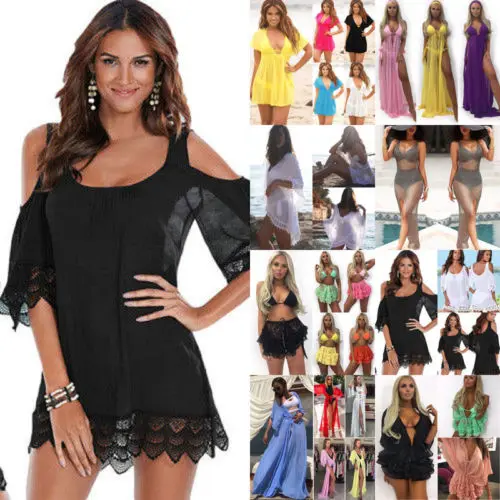 Повседневное женское пляжное платье белого и черного цвета в наличии