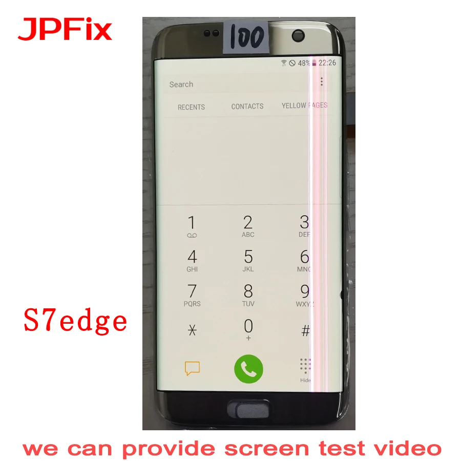JPFix для Samsung S7edge LCD G935A G935F изогнутый экран точки утечки полоски дисплей теневая