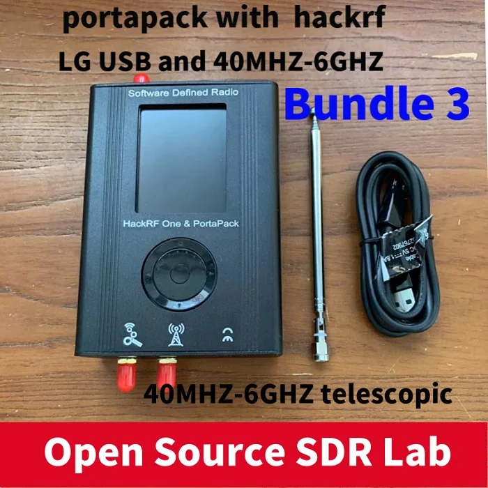 Комплект 3 Новейшая версия PORTAPACK+ HACKRF ONE 1 МГц до 6 ГГц SDR программное обеспечение определение радио+ 0.5ppm TXCO - Комплект: Комплект 3