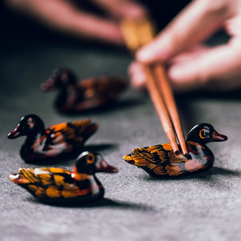 Милый керамический держатель для палочек еды уток другие полки ложки вилки