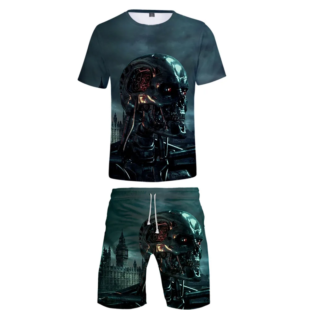 Женский/мужской комплект из двух предметов летний укороченный топ и шорты