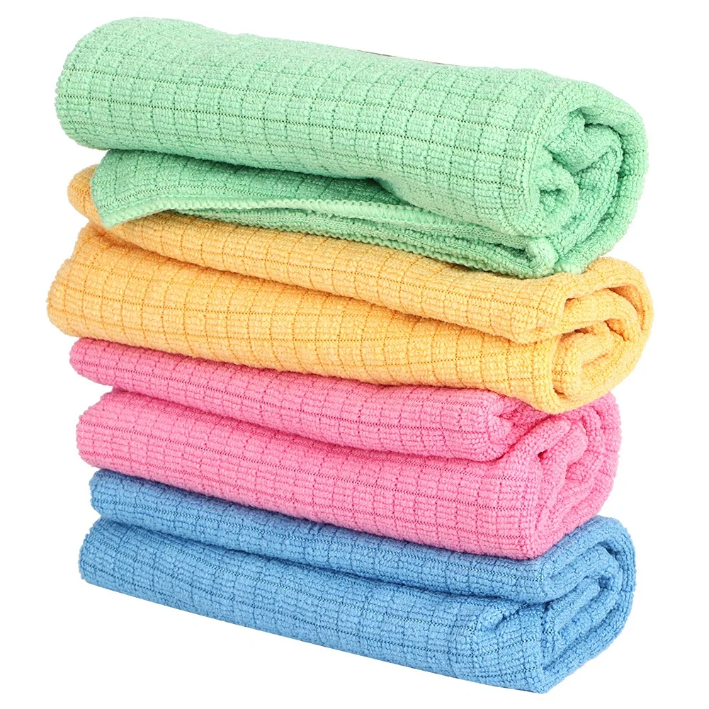 

4pcs Microfiber Cleaning Cloth Absorbable Dish Cleaning Towel Kitchen Clean Tool