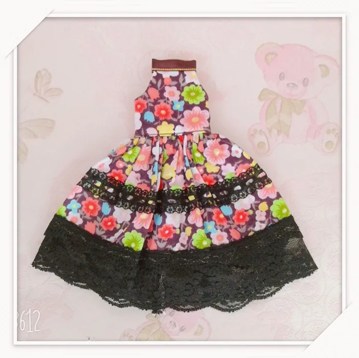 Кукла 1/6 черное кружевное платье Blyth одежда(подходит для blyth, azone, ob24, Lai, mmk, ICY, кукла 1/6