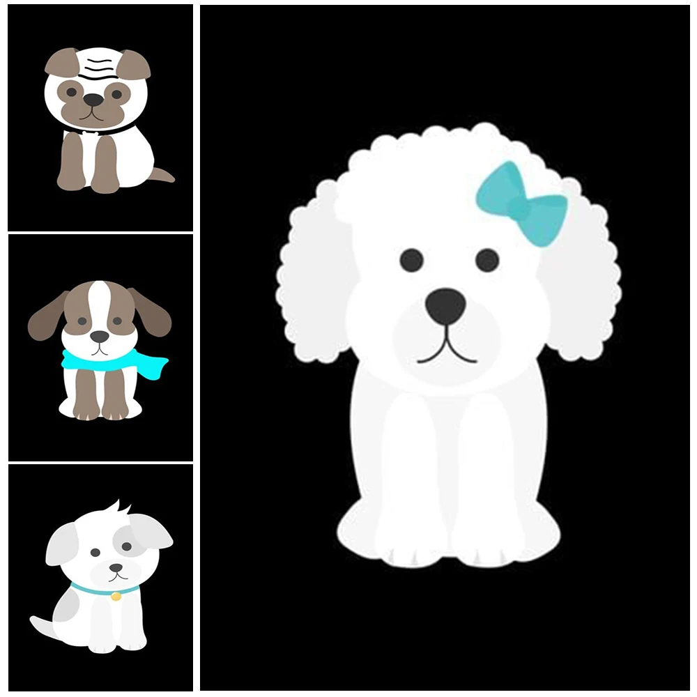 

Cartoon Dog Animals Nursery Cute Puppy Nordic Poster Kids Gift Wall Art Canvas Painting Wall Pictures For Living Room Unframed