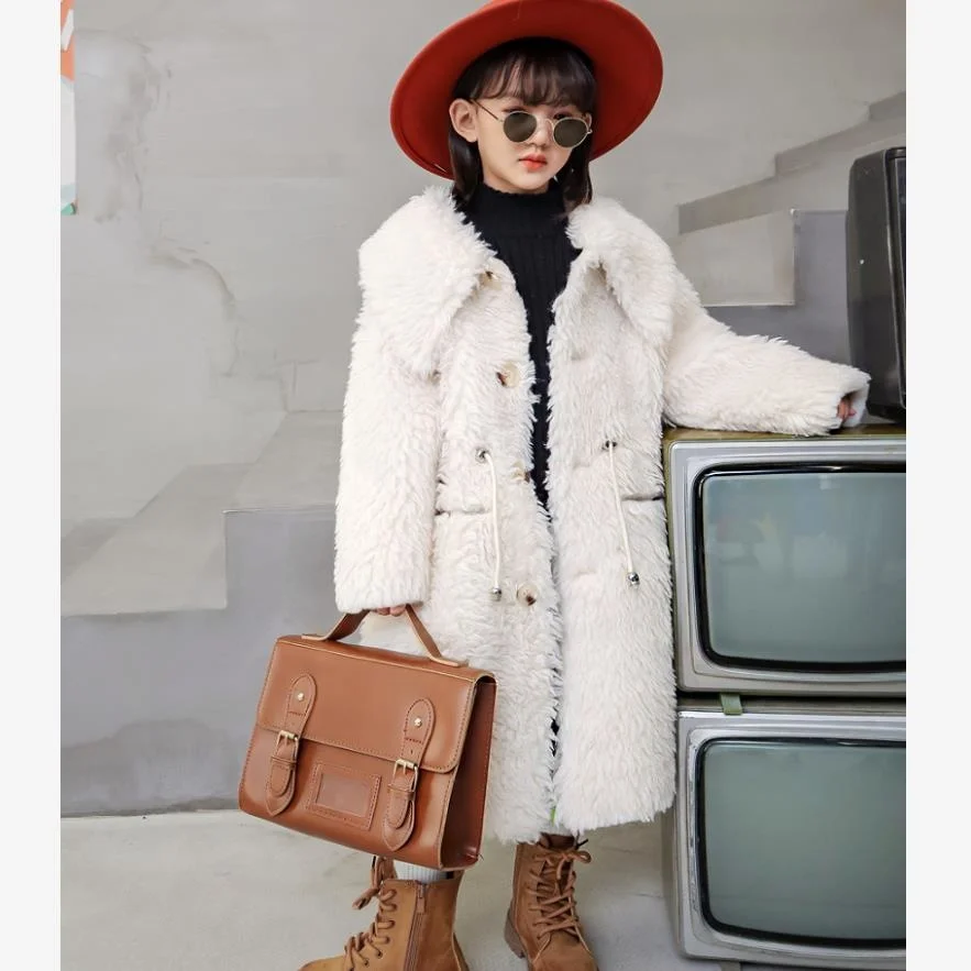 Высококачественное Детское пальто из овчины новинка зимы 2022 плотная теплая