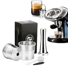 Многоразовые капсульные капсулы, многоразовая чашка с фильтром, подходящая для кофе-машины illy, металлическая, из нержавеющей стали, Темпер для капсул