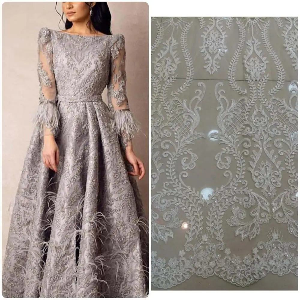2019 Modest Vestidos De Formature Boat Neck Lace with Stones Exquisitely Pleated A Line Long Sleeve Feather Prom Dresses | Свадьбы и