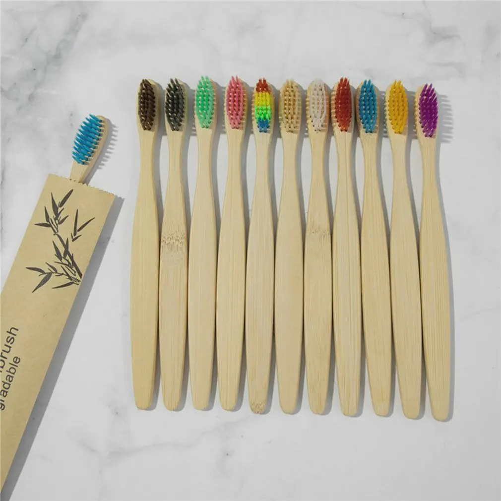 

Natural Soft Waterproof Bamboo Toothbrush Biodegradable And Environmentally Friendly With Biodegradable Handle