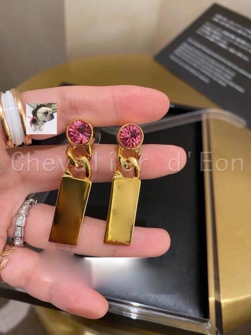 

Trendy Simple Gold Color Fashion Jewelry Women Luxury Vintage Square Earrings Party High Quality Cute Party Jewelry Gifts