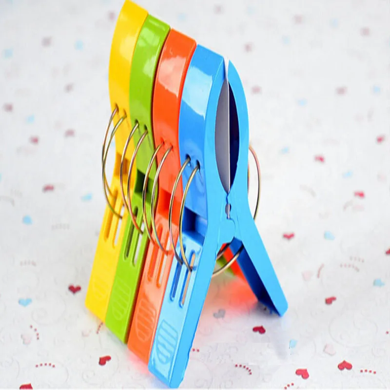 

Clothes Pegs 4pcs/1Pack Plastic Home Organize Clip Towel Clip Sun Lounger Sunbed Peg Sunbed Pool
