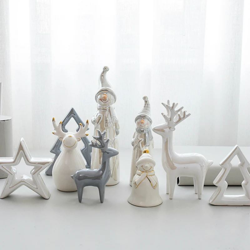 Скандинавские перламутровые фотообои со снеговиком украшение для рабочего