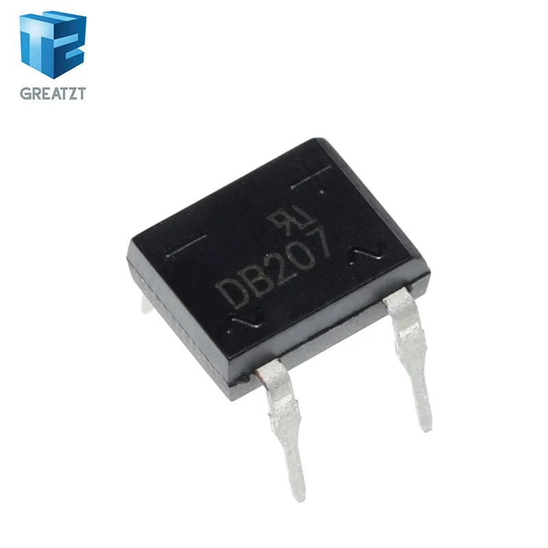 10 шт./лот диодный мост retifica DB207 DIP-4 DB207S DIP4 2A 1000 в силовой выпрямитель электронные