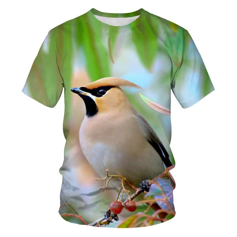 

Animal T-shirt 3d print casual T shirt Little bird summer breathable elasticity strong t-shirts high quality tees Funny tshirt
