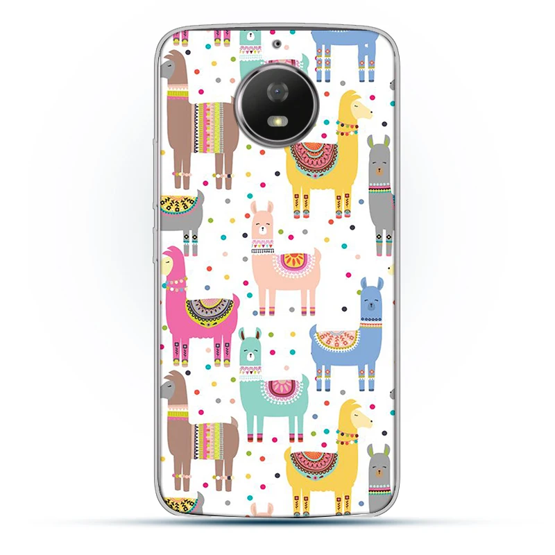 

ciciber Funny animal cute alpaca Case For Motorola Moto G7 G6 E6 G5 G5S E5 G4 E4 Z2 Z3 ONE X4 C EU Plus Play Power Silicone Capa
