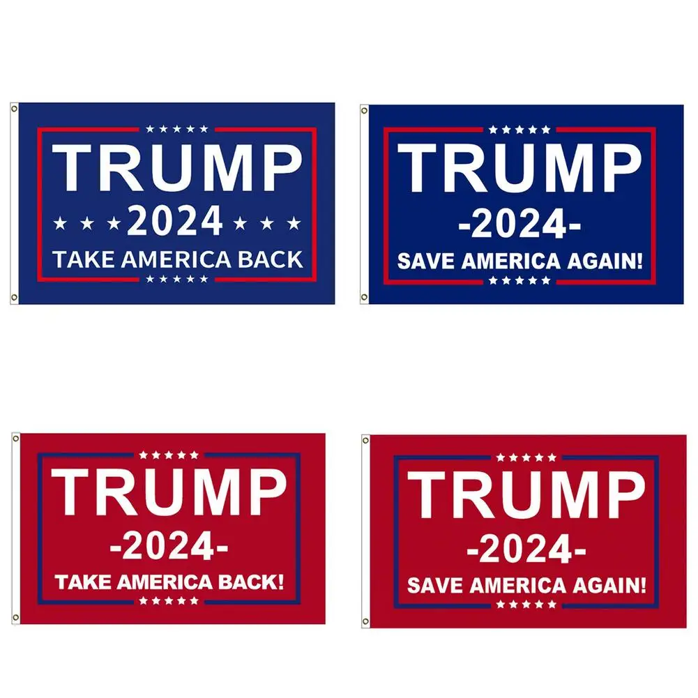 

90cm*150cm Trump 2024 Flag Take America Back Save America Again Flag With 2 Brass Grommets Procession Accessories