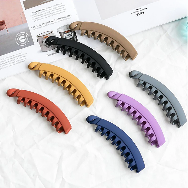 

1 шт. из экологически безопасных материалов ABS зубцов Краб заколка для волос в форме банана летние женские аксессуары для волос завивка воло...