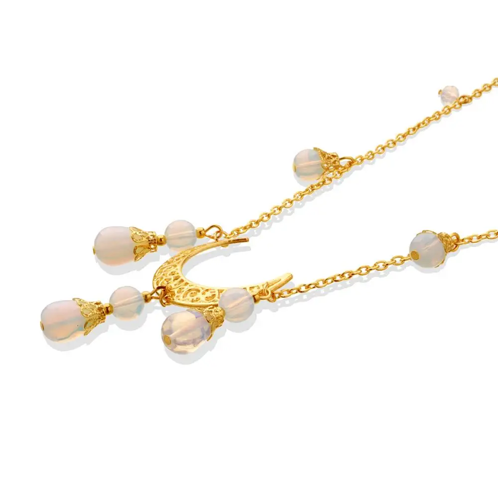 Женская винтажная Лунная бусина Zuowen украшение для лба из Индии аксессуары цепь