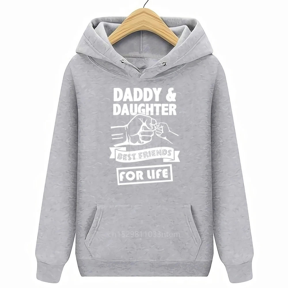 

Men's Print 100% Cotton T-Shirt Popular Daddy And Daughter Best Friends For Life Fathers Day Dad Gift Funny Logo Fashion T-Shirt