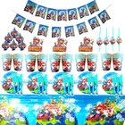 Новинка, декоративная одноразовая посуда для детской вечеринки, салфетки, скатерть, баннер для детского дня рождения, вечеринки