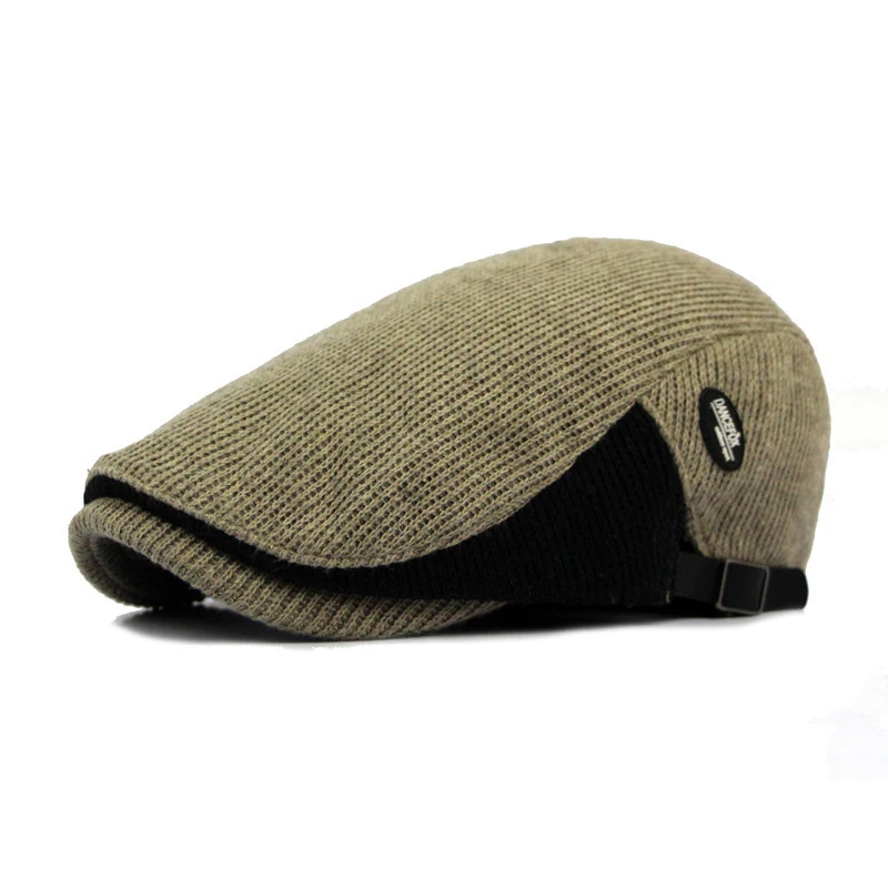 Новинка 2020 модный мужской вязаный берет в стиле пэчворк шапки кепка газетчика с