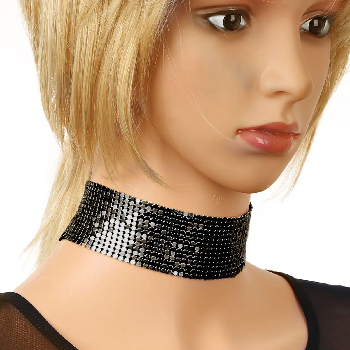 

NEW Rhinestone Choker Necklace Women Wedding Accessories Glittery Shiny Chain Punk Gothic Chokers Alloy Jewelry Collier Femme