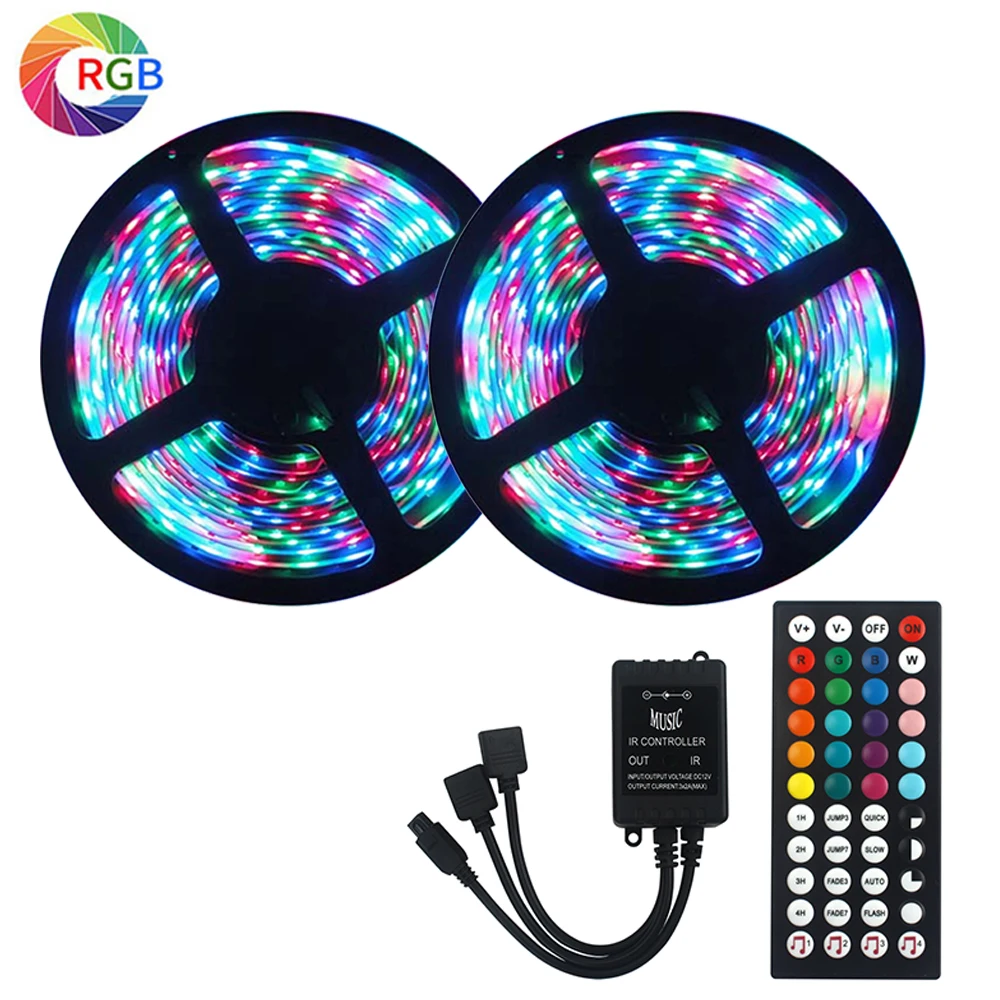 

Светодиодная ленсветильник RGB 5050 с пультом ДУ, 40 клавиш, 12 В