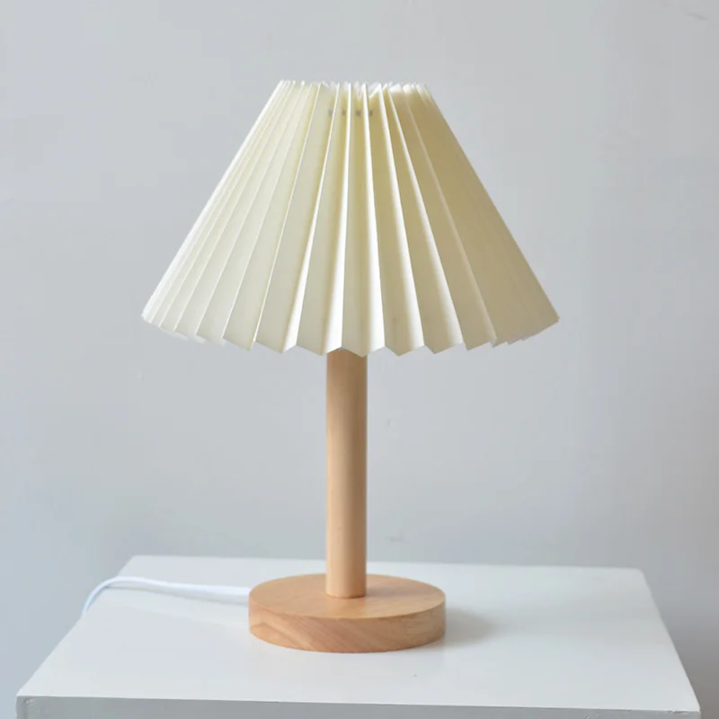 

Modern style pleated table lamp Chinese style pleated table lamp B&B study bedroom bedside decorative table lamp