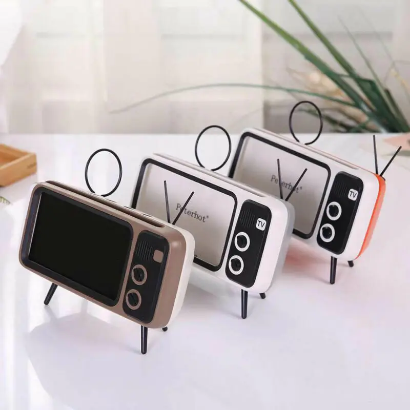 Портативная Bluetooth мини-Колонка BT в стиле ретро мобильный телефон-держатель для