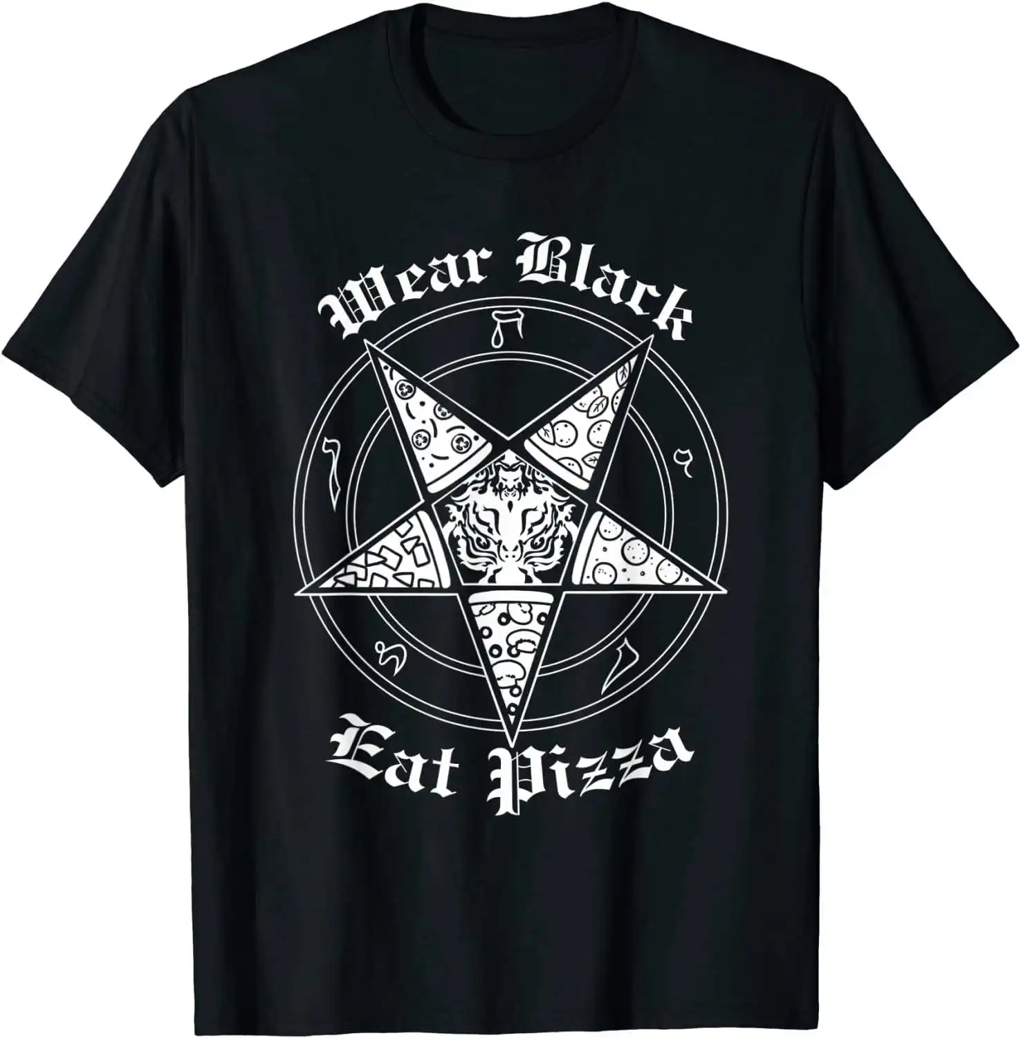 Новая одежда для черной пиццы. Забавная футболка с надписью сатана Sigil Baphomet