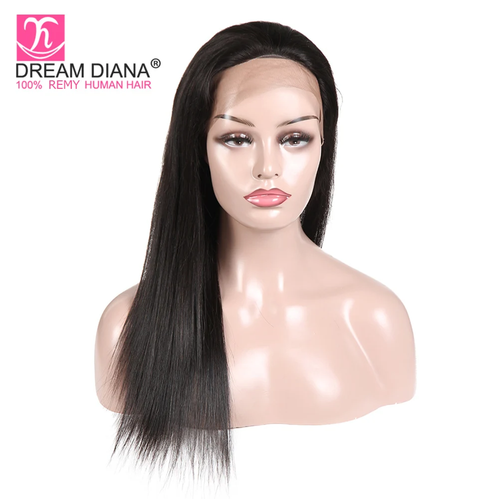 DreamDiana бразильские шелковистые прямые парики без клея 8 &quot 28&quot Remy предварительно
