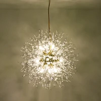 fss crystal round dandelion design chandelier lighting for living room bedroom lustre kitchen indoor led g9 bulbs lamp fixtures