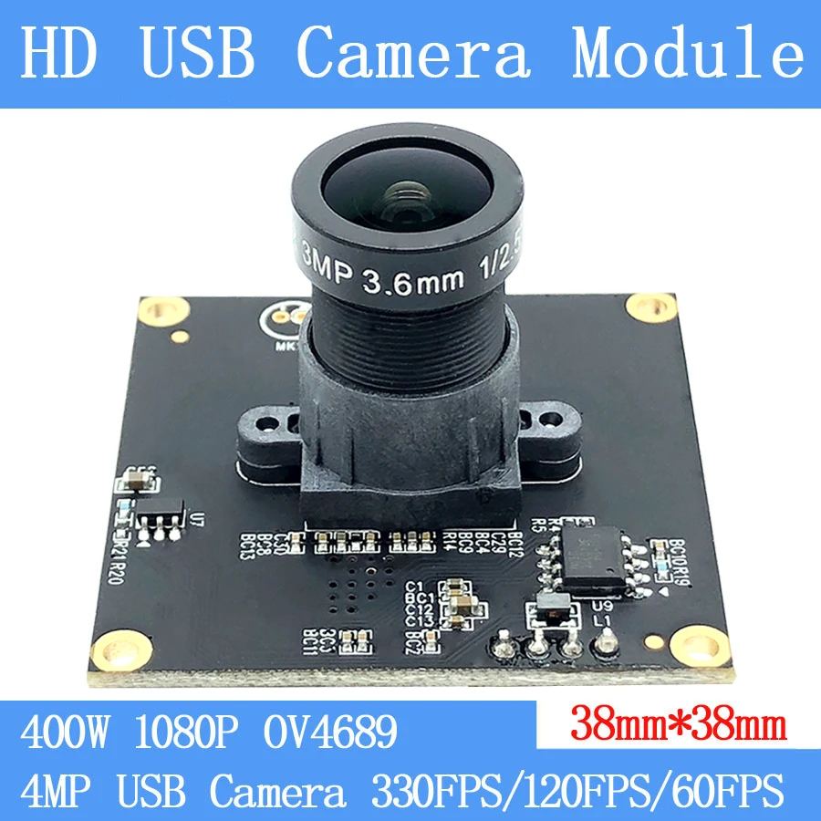 Full HD индустрия высокая скорость UVC 330FPS Plug Play USB камера модуль 4MP 1080P 92 °