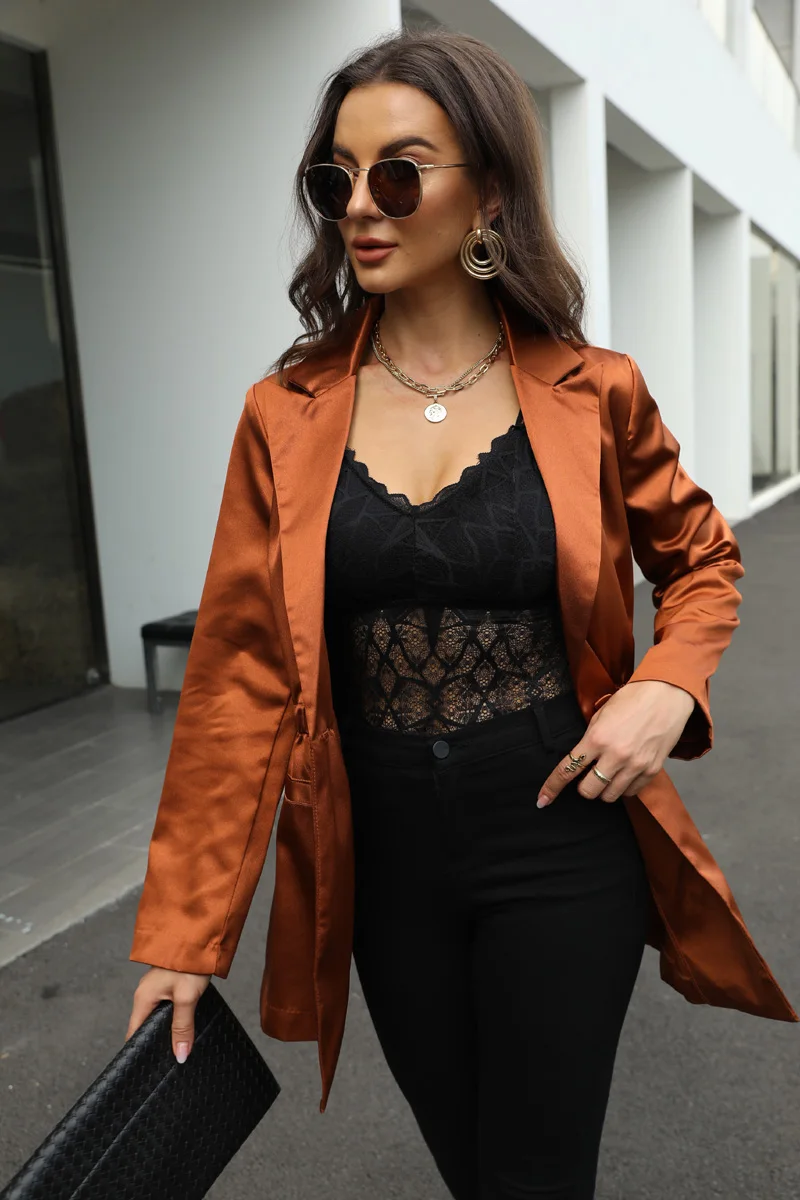 2021 Модный яркий костюм с металлическим блеском | Женская одежда