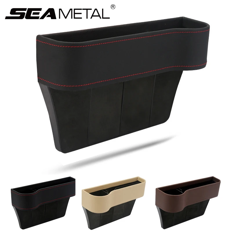 

Universal Car Seat Gap Organizer Set PU Leather Car Seat Side Crevice Storage Box Holder for Water Phone Auto Stowing Tidying