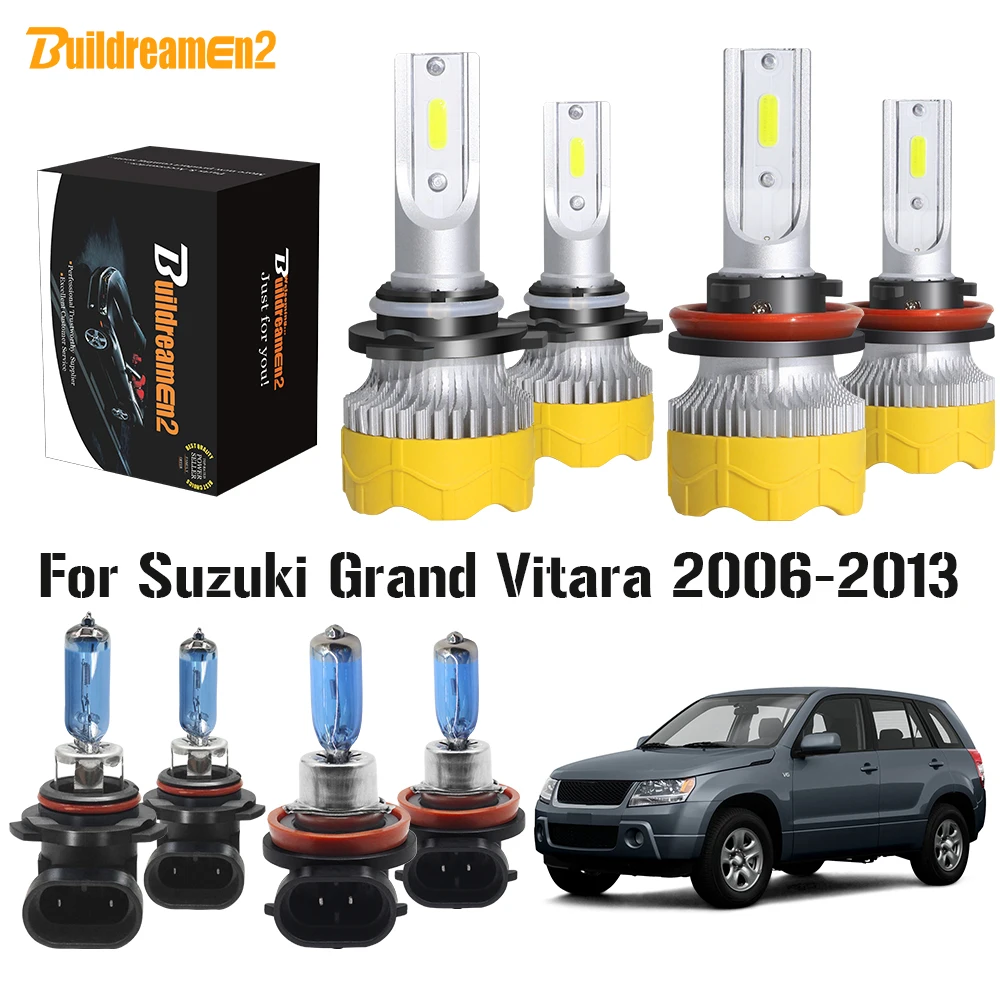 Buildreamen2 4 х автомобилей головной светильник с дальним светом + туман 9005 H11