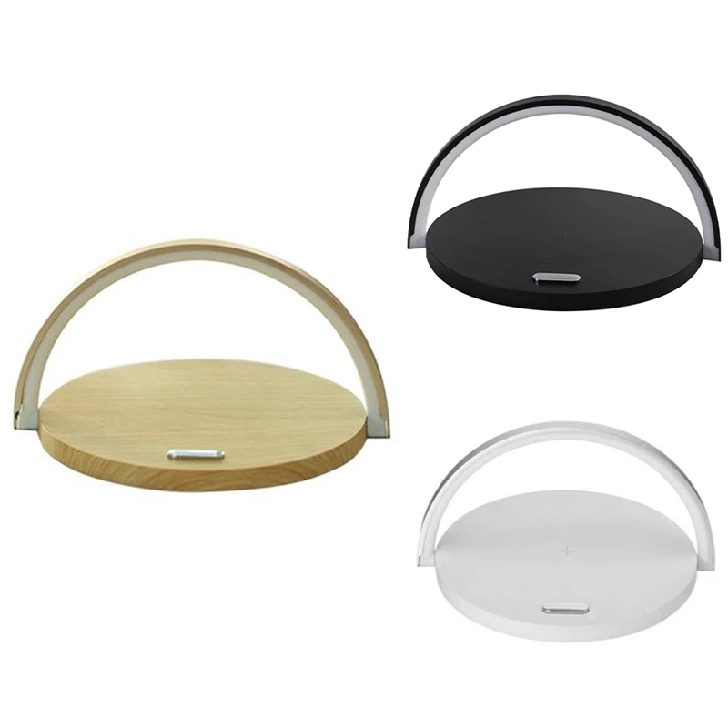 

Qi Wireless Charger LED Table Lamp 10W USB Charging Desk Lamp Adjustment Table Bedside Lamp with Phone Holder