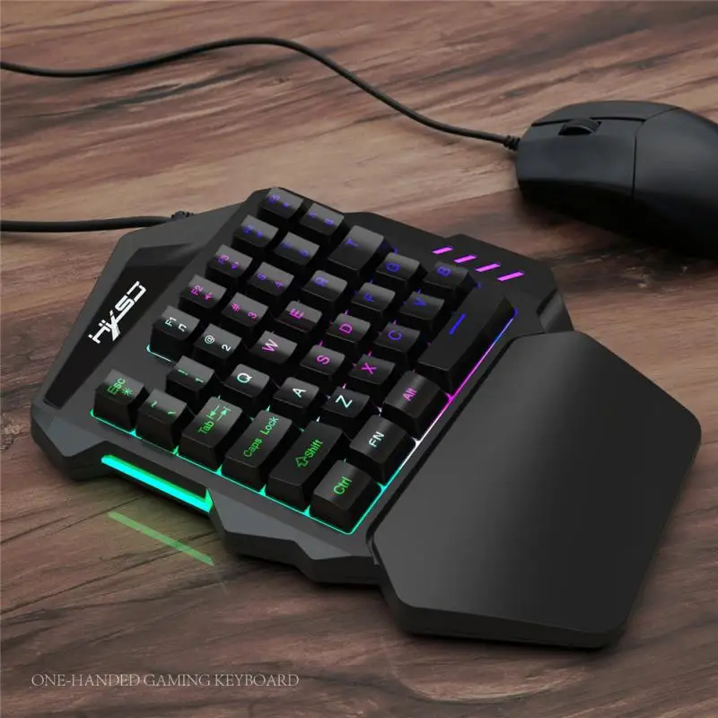 

35 Keys One-Handed RGB Mechanical Gaming Keyboard LED Left Hand Mini Keypad For Mobile Game PC PS4 Xbox LOL PUBG Games