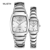 wlisth minimalist couple watch men women stainless steel band watch lady simple lover pair watch anniversary couple watch