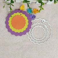 new 3pcs round lace decorative processing metal cutting die lace background frame paper cut paper cutter die blade stamping die