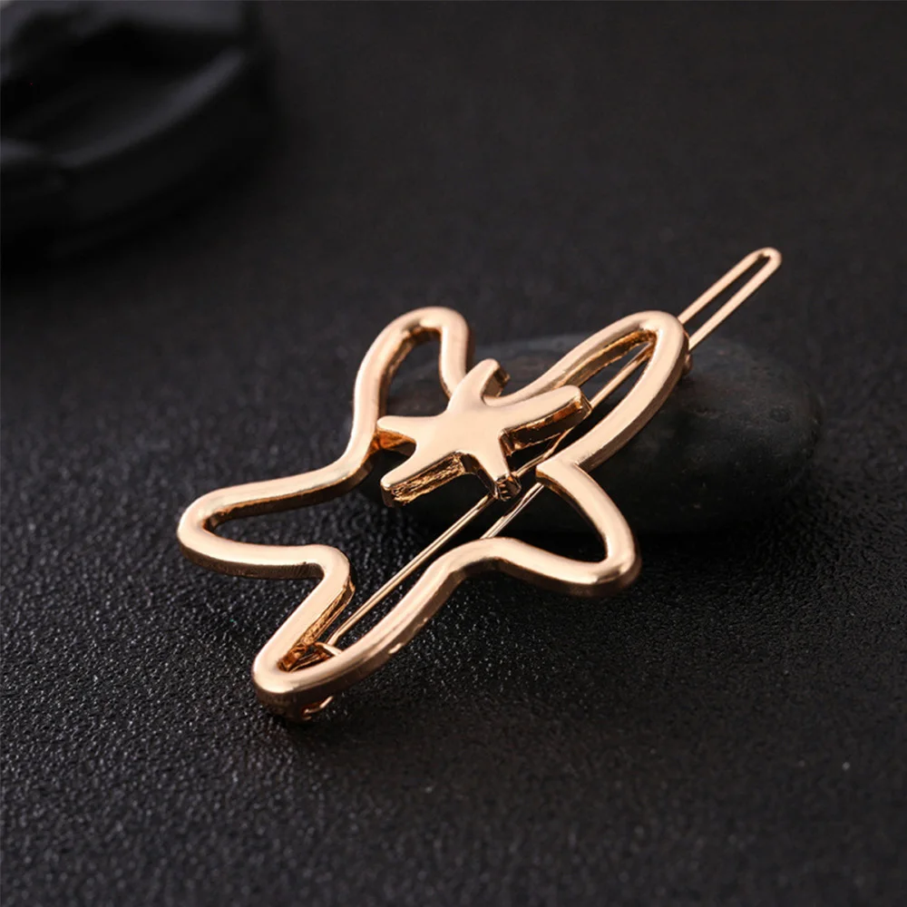 1 шт. Модные женские Простые индивидуальные заколки для волос полые золотые