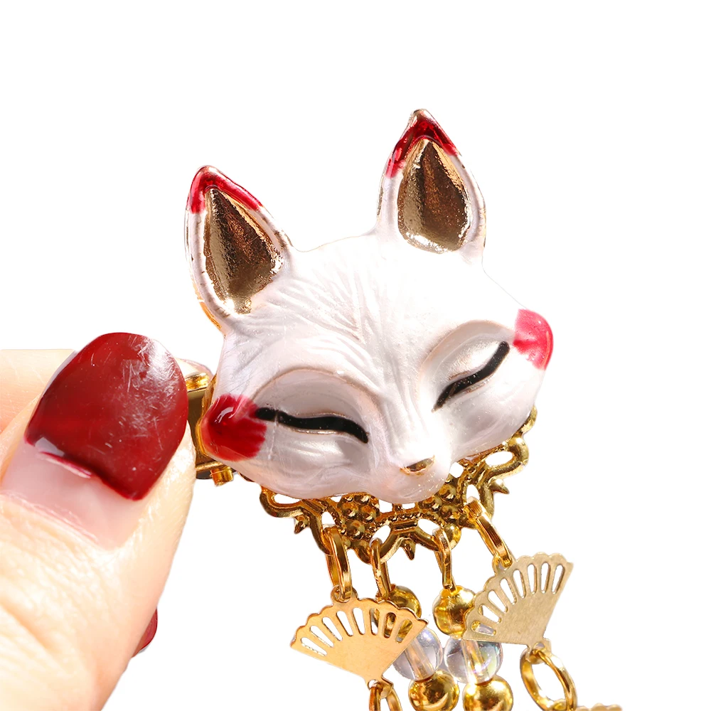 Заколка для волос с лисьими звездами и кисточками кимоно косплея аксессуары