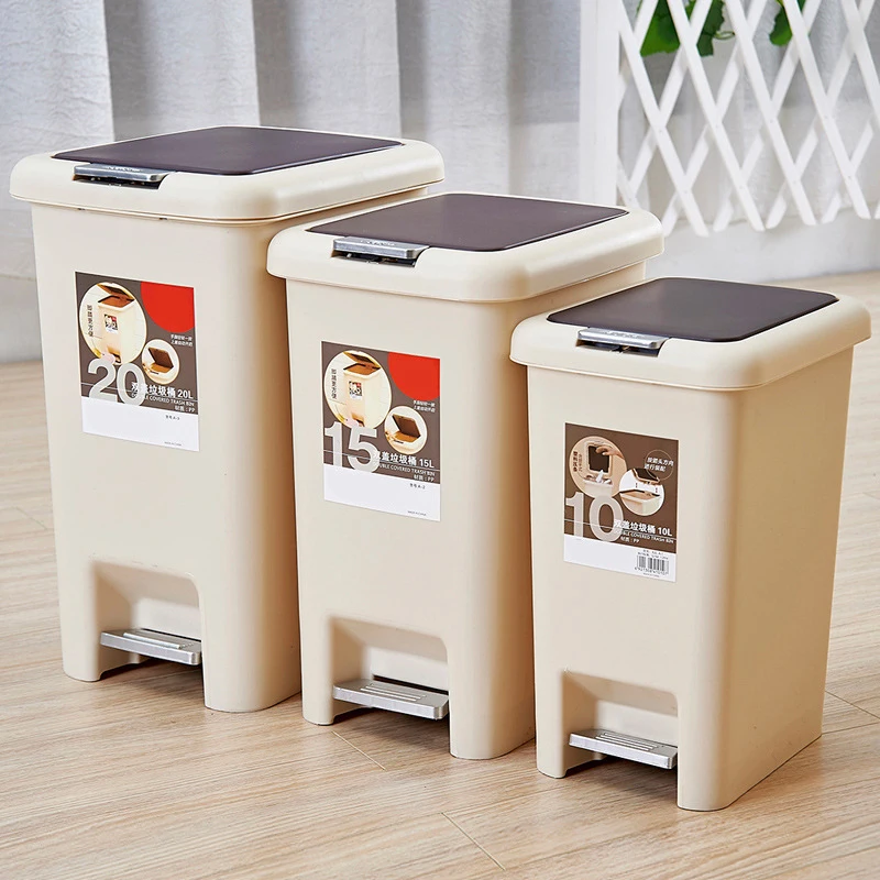 Enlarge Trash Cans Creative Household KitchenThe Pedal Double Cover Trash Can Home Fashion Trash Cans Multifunctional Bathroom Trash Can