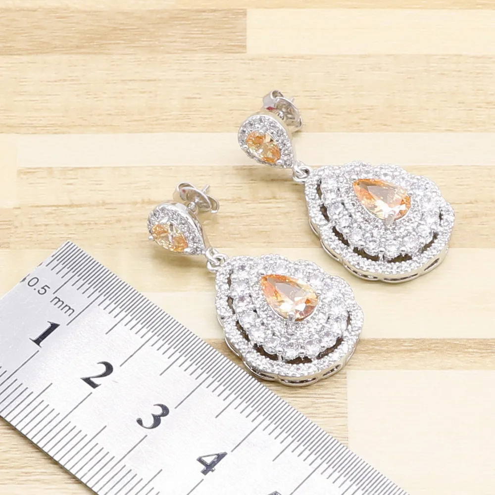 XUTAAYI безделушка из стерлингового серебра с каплями воды коричневый Циркон